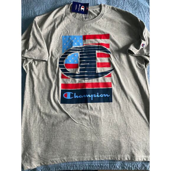 New With Tags Mens Champion Tee Gray USA Size XL - Picture 1 of 5
